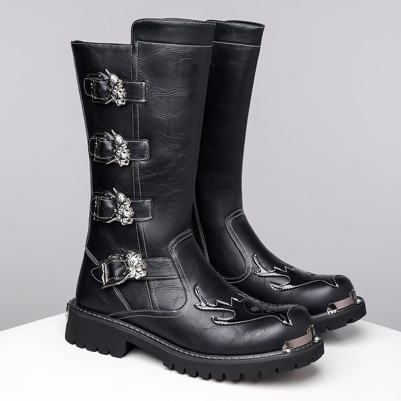 Autumn New Designer Leather Lo - Leather Work Boots 评论和价格