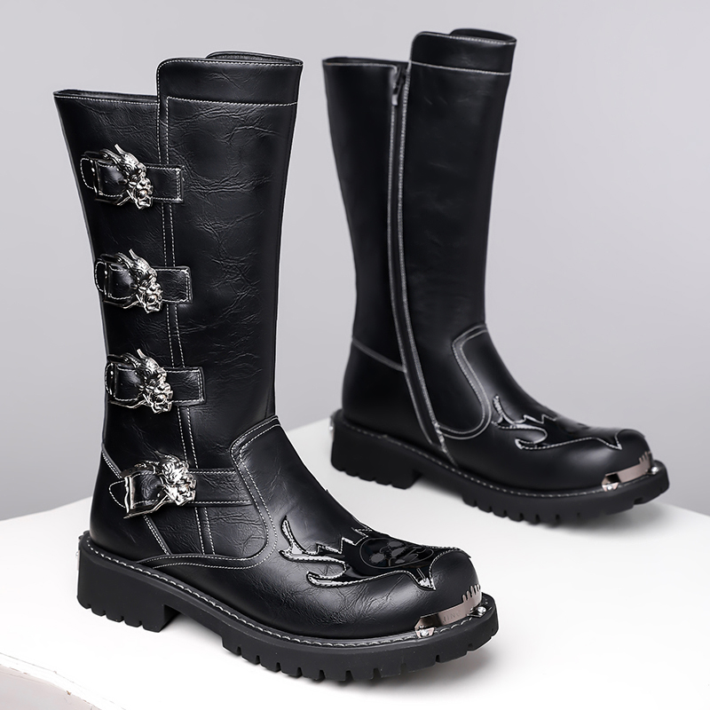 Autumn New Designer Leather Lo - Leather Work Boots 评论和价格