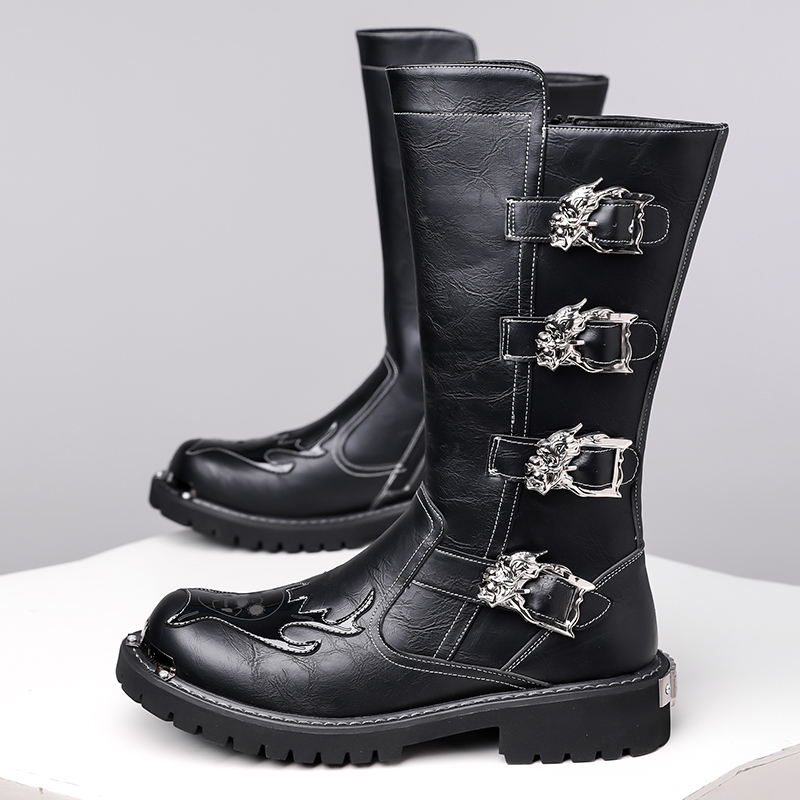Autumn New Designer Leather Lo - Leather Work Boots 评论和价格