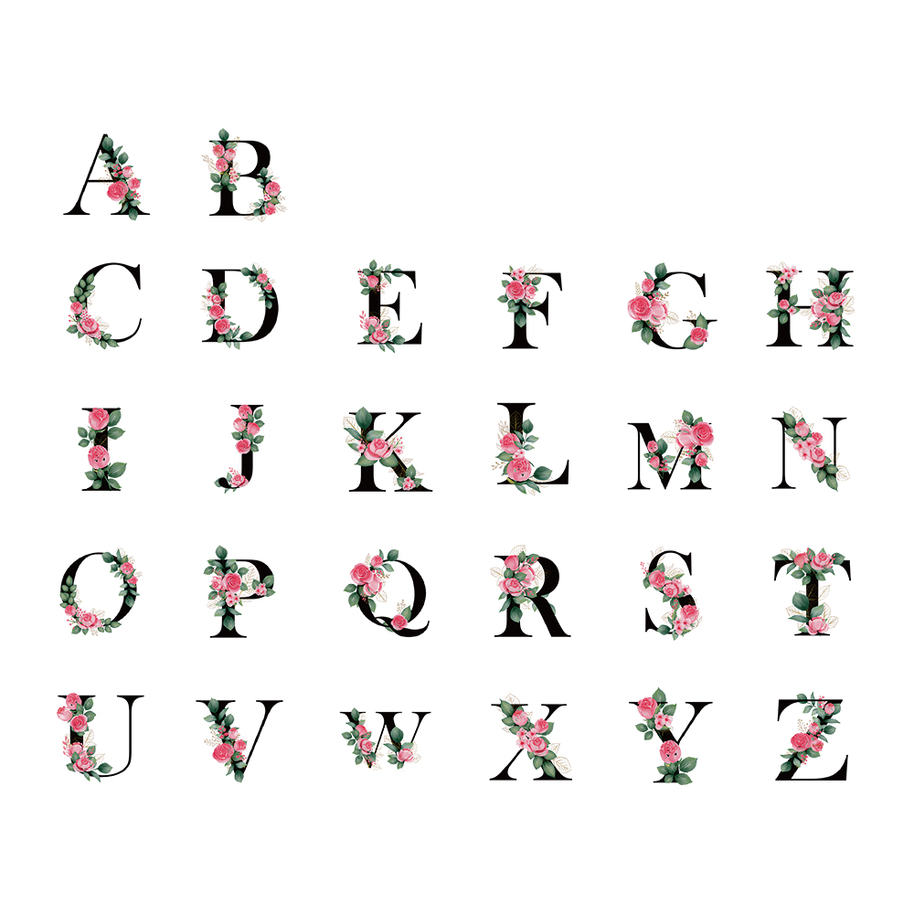 1PC Colorful rose 26 style let - Leatherwork Letters 评论和价格