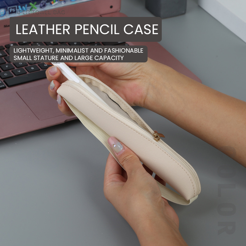 Pu Leather Pen Holder Zippered - Leatherwork Books 评论和价格