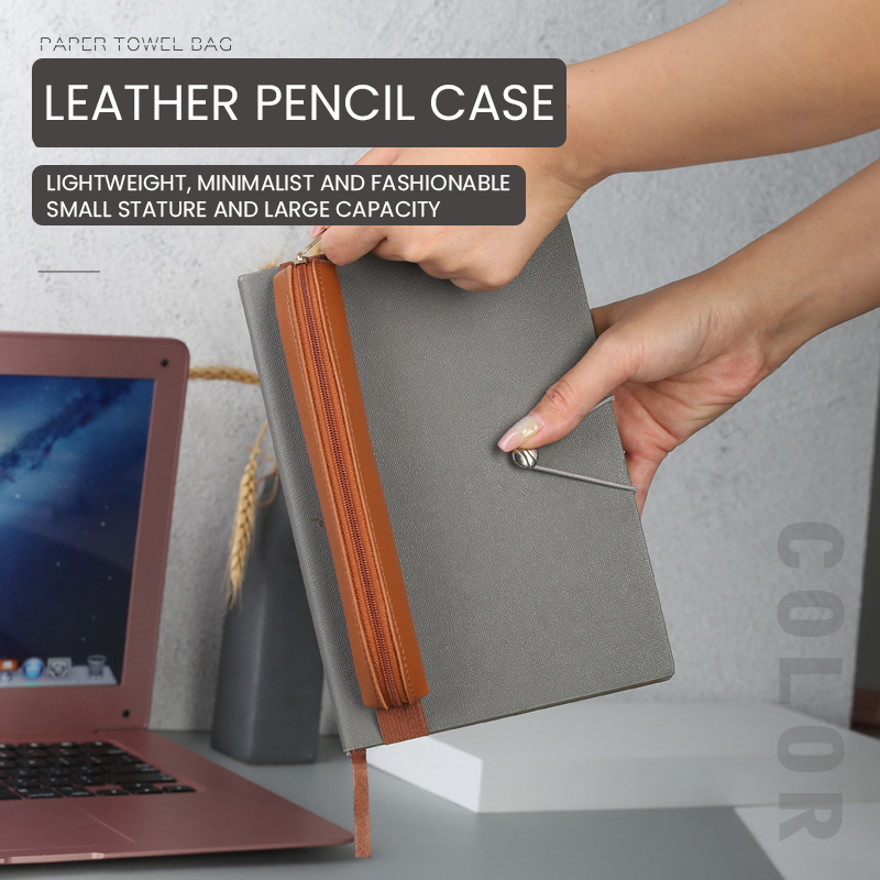 Pu Leather Pen Holder Zippered - Leatherwork Books 评论和价格