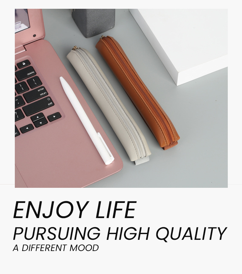 Pu Leather Pen Holder Zippered - Leatherwork Books 评论和价格