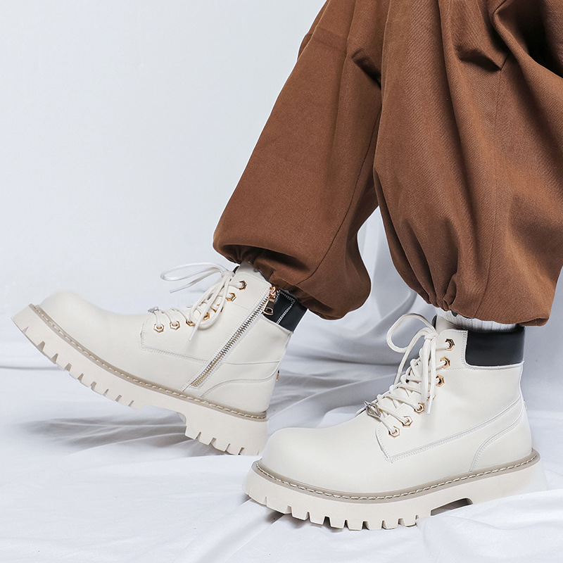 plus size men fashion party ba - Leather Work Boots 评论和价格