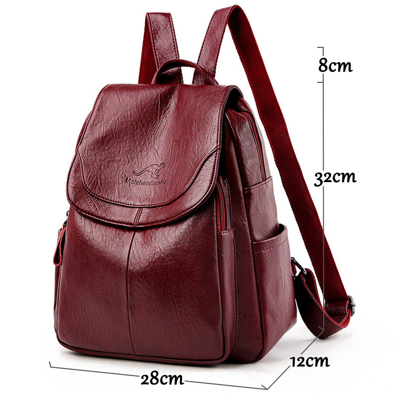Vintage Soft Leather Backpack  - Leatherwork Letters 评论和价格