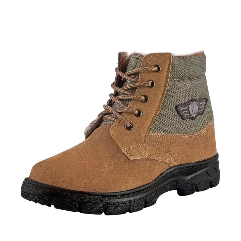 Winter Men Snow Boots Genuine  - Leather Work Boots 评论和价格