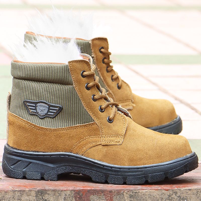 Winter Men Snow Boots Genuine  - Leather Work Boots 评论和价格