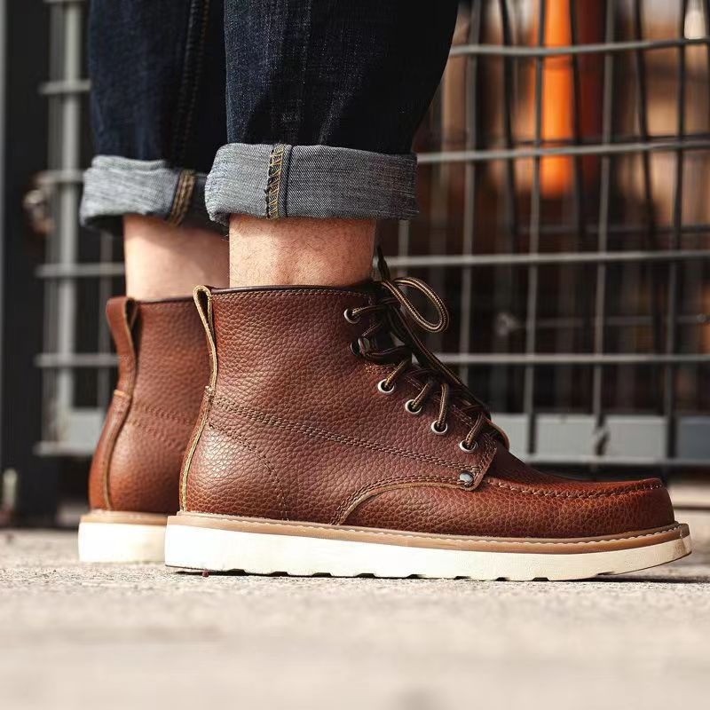 Men 875 Work Boots Genuine Cow - Leather Work Boots 评论和价格
