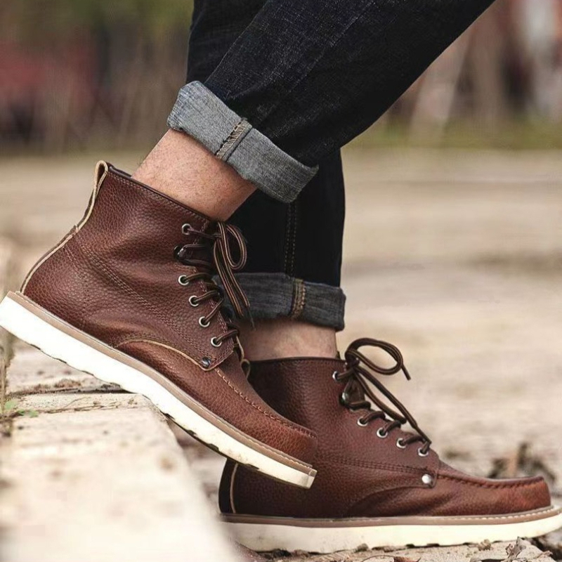 Men 875 Work Boots Genuine Cow - Leather Work Boots 评论和价格