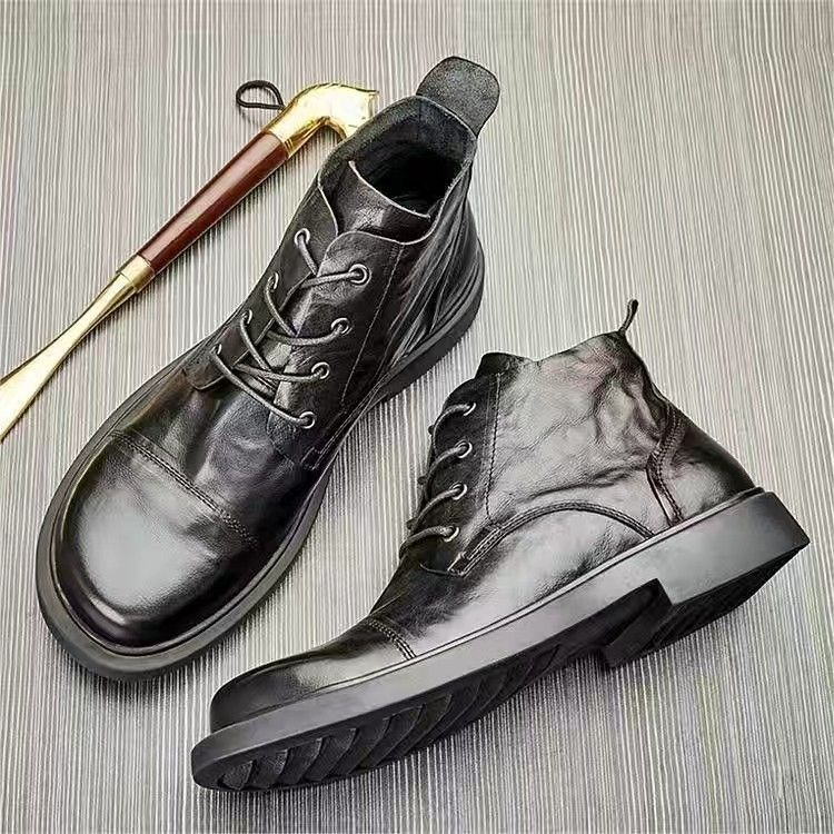 Men Chelsea Boots Autumn Winte - Leather Work Boots 评论和价格