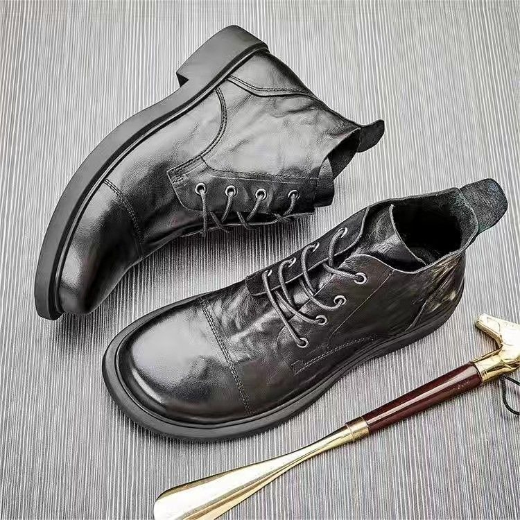 Men Chelsea Boots Autumn Winte - Leather Work Boots 评论和价格