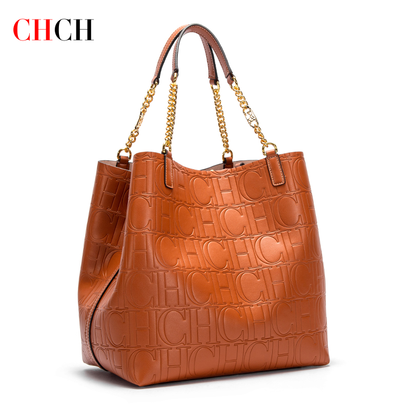 CHCH Women's Tote Bag 2024 New - Leatherwork Letters 评论和价格
