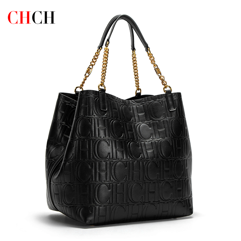 CHCH Women's Tote Bag 2024 New - Leatherwork Letters 评论和价格