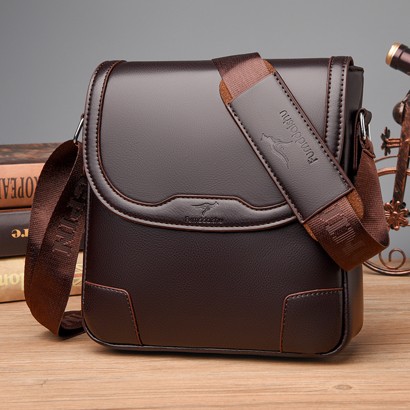 Luxury Brand Men Leather Shoul - Leatherwork Letters 评论和价格