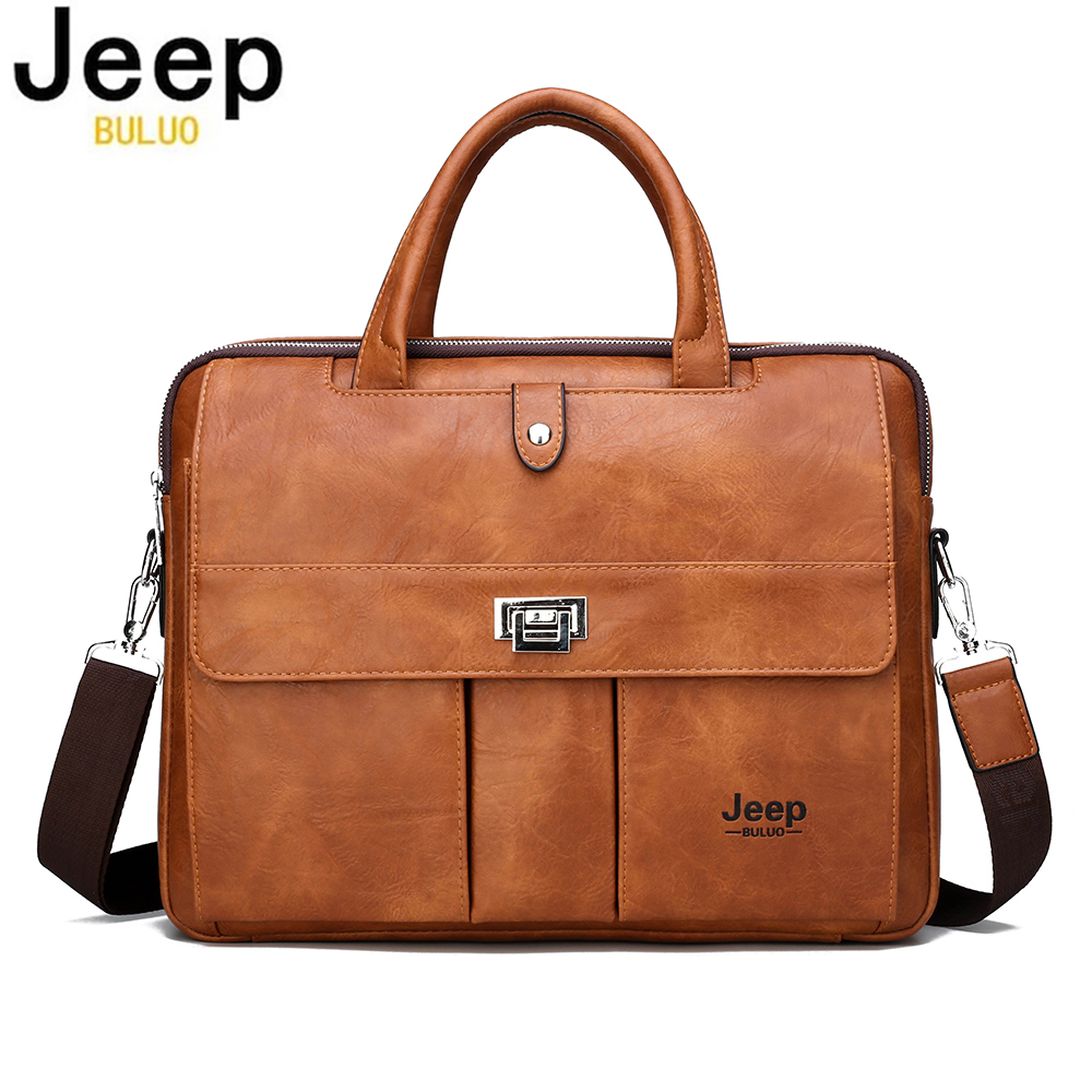 Jeep Buluo Men's Leather Brief - Leatherwork Letters 评论和价格