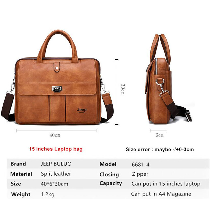 Jeep Buluo Men's Leather Brief - Leatherwork Letters 评论和价格