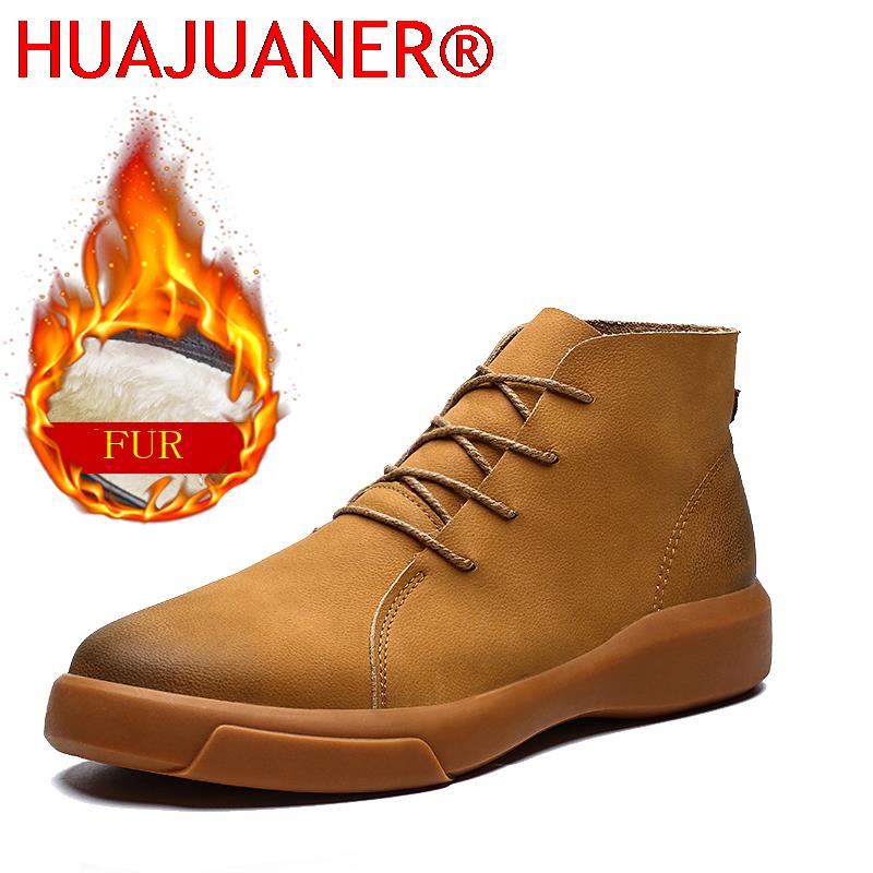Luxury Brand Winter Fur Warm C - Leather Work Boots 评论和价格